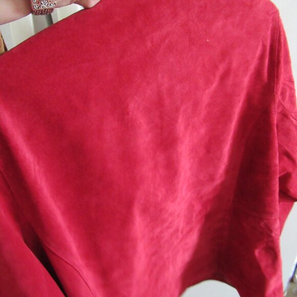 Pursuits, ltd.  soft supple Suede Jacket rare nwt berry lined 16w xl - Picture 3 of 3